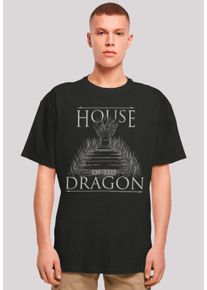 F4NT4STIC Herren T-Shirt "House Of The Dragon Throne", schwarz, casual, Gr. XXXL, Obermaterial: 100% Baumwolle, Shirts, Premium Qualität