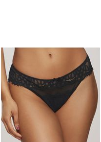 Lascana Damen String "Cara", Gr. 36, schwarz, Spitze, Obermaterial: 87% Polyamid, 13% Elasthan, Unterhosen, aus dezent transparenter Spitze, anteilig