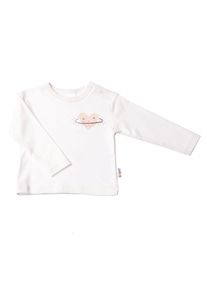 Liliput Jungen Langarmshirt "Herz", beige, casual, Gr. 74, bedruckt, 100% Baumwolle, Shirts, mit Druckknöpfen auf der Schulter