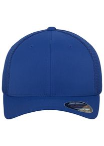 Flexfit Damen Flex Cap "Flexfit Unisex Flexfit Tactel Mesh", blau, casual, Gr. L, unifarben, 83% Polyamid, 14% Baumwolle, 3% Polyurethan, Caps