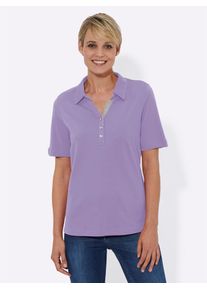 Casual Looks Damen Poloshirt "Poloshirt", lila, Gr. 38, unifarben, 50% Baumwolle, 50% Modal, Shirts