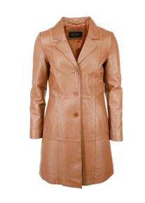JCC Damen Ledermantel "IK14-2", braun, Gr. 40, Obermaterial: 100% Lammnappa; Futter. 100% Polyester, Mäntel
