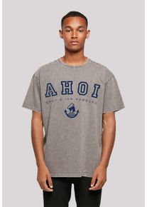 F4NT4STIC Herren T-Shirt "Ahoi Knut & Jan Hamburg", grau, casual, Gr. L, Obermaterial: 100% Baumwolle, Shirts, Print