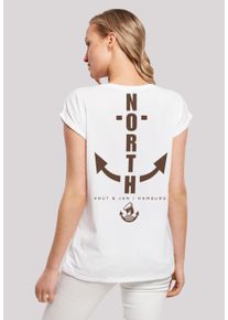 F4NT4STIC Damen T-Shirt "North Anker Knut & Jan Hamburg", weiß, casual, Gr. XXL, Obermaterial: 100% Baumwolle, Shirts, Print