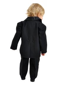 Family Trends Herren Anzug, schwarz, elegant, Gr. 92, unifarben, 85% Baumwolle, 15% Polyester, Anzüge, im 5-teiligen Set mit elegantem Kummerbund