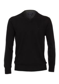 Casamoda Herren Strickpullover "Casamoda Pullover uni", schwarz, Gr. XL, 100% Baumwolle, Pullover