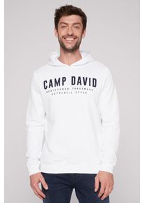 CAMP DAVID Herren Kapuzensweatshirt, weiß, casual, Gr. 4XL, bedruckt, Material: 100% Baumwolle, Sweatshirts, aus Baumwolle