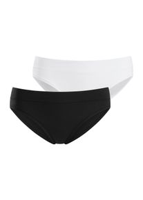 Lascana Damen Slip "Circular Collection", Gr. 32, schwarz-weiß, Single Jersey, Obermaterial: 90% Baumwolle, 10% Elasthan, unifarben, Unterhosen