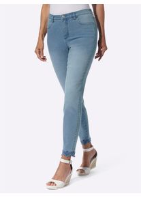 Classic Basics Damen Bequeme Jeans, blau, Gr. 42, unifarben, 81% Baumwolle, 17% Polyester, 2% Elasthan, Jeans