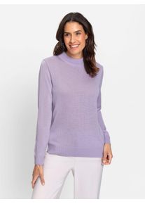 CLASSIC Damen Stehkragenpullover "Pullover", lila, Gr. 40, unifarben, 70% Polyacryl, 30% Schurwolle, Pullover