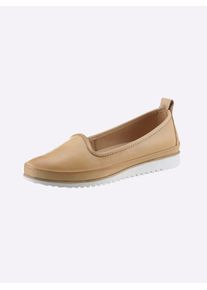 Andrea Conti Damen Slipper, Gr. 36, braun, Glattleder, Leder, sportlich, Schuhe