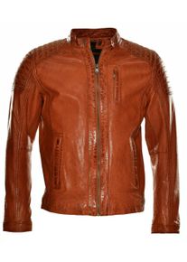 JCC Herren Bikerjacke "31020346", braun, Gr. 58, Obermaterial: 100% Leder, Lamm / Futter: 100% Baumwolle / Ärmelfutter: 100% Polyester, Jacken