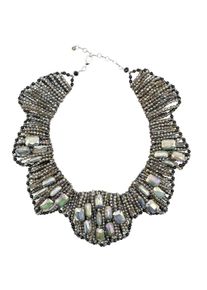Damen Kette mit Anhänger "Palermo", grau, Basic, Collezione Alessandro, Glas, Halsketten, aus echten Glasperlen