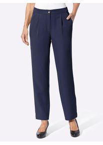 Inspirationen Damen Webhose, blau, Gr. 38, unifarben, 90% Polyester, 10% Elasthan, Hosen