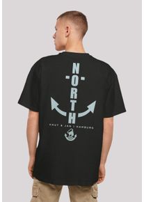 F4NT4STIC Herren T-Shirt "North Anker Knut & Jan Hamburg", schwarz, casual, Gr. XXXL, Obermaterial: 100% Baumwolle, Shirts, Print