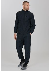Endurance Herren Sportanzug "Sound", schwarz, casual, Gr. XL, unifarben, 100% Polyester, Sportanzüge, mit seitlichen Reißverschlusstaschen