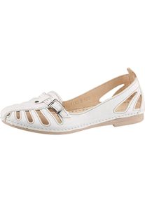 Gemini Damen Slipper, Gr. 42, weiß, Glattleder, sportlich, Schuhe