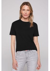 SOCCX Damen Rundhalsshirt, schwarz, casual, Gr. XL, unifarben, Material: 100% Baumwolle, Shirts, mit Baumwolle