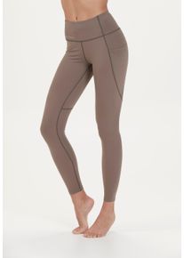 Endurance Damen Lauftights "TATHER", beige, sportlich, Gr. 36, unifarben, 75% Nylon, 25% Elasthan, Hosen, mit mittlerer Kompression