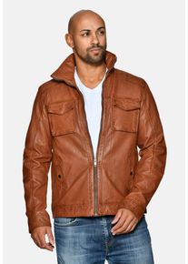 JCC Herren Bikerjacke "3102101BI", braun, Gr. 60, Obermaterial: 100% Leder Lamm; Futter: 100% Baumwolle; Ärmelfutter: 100% Polyester, Jacken