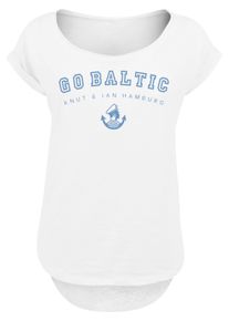 F4NT4STIC Damen T-Shirt "PLUS SIZE Go Baltic", weiß, casual, Gr. XXL, Obermaterial: 100% Baumwolle, Shirts, Print