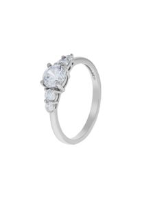 Vivance Damen Fingerring "925/- Sterling Silber rhodiniert Zirkonia", 058 (18,5), Silber 925 (Sterlingsilber), weiß, Silber 925 (Sterlingsilber),