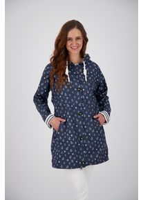 DEPROC Active Damen Regenjacke "Friesennerz ANKERGLUTZAUBER", blau, casual, Gr. 34, Obermaterial: 100% Polyurethan; Futter: 100% Polyester, Jacken,