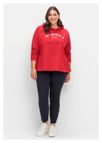 sheego Damen Stretch-Hose "Große Größen", blau, casual, Gr. 58, unifarben, Obermaterial: 98% Baumwolle, 2% Elasthan, Hosen, im Curvy-Schnitt PIA, mit