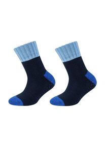 s.Oliver Kinder Socken "Socken 2er Pack", Gr. 31, blau, 90% Polyacryl 7% Polyester 2% Elasthan 1% Polyamid, Colorblocking, Socken