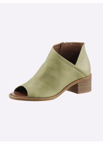 Andrea Conti Damen Sandalette, Gr. 41, grün, Leder, Glattleder, modisch, Schuhe
