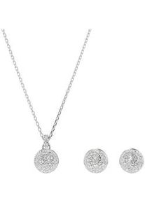 Ohrring und Ketten Set Swarovski "Schmuckset Multipack Schmuck Geschenk Meteora, 5683445" Schmuck-Sets silberfarben (metallfarben, kristallweiß, kristallweiß) Damen mit Swarovski Kristallen