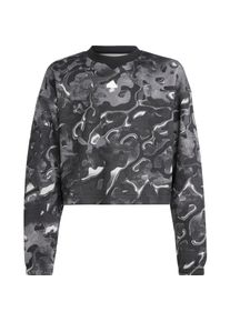 Adidas Aop Sweatshirt Mädchen - grau - Gr. 164 - Polyester/Baumwolle