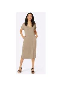 Jerseykleid Inspirationen "Jersey-Kleid" Gr. 36, Normalgrößen, beige Damen Kleider