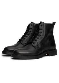 Schnürboots Tommy Hilfiger "HILFIGER COMFORT LWT LTH BOOT" Gr. 45, schwarz Herren Schuhe Blockabsatz, Schnürstiefelette, Businessschuh in schmaler Form