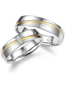 Partnerring MARRYA "Edelstahl Ringe Trauringe Eheringe Partnerringe" Fingerringe Gr. 54, Edelstahl, goldfarben (herren ring, silber, gold) Damen