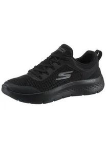 Sneaker Skechers "GO WALK FLEX-CALEY" Gr. 41, schwarz (schwarz uni) Damen Schuhe Schnürschuh, Trainingsschuh mit hochwertigen Dämpfungstechnologien