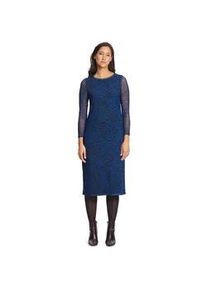 Sommerkleid Vera Mont "Vera Mont Basic-Kleid mit Animalprint" Gr. 46, Normalgrößen, blau (blau, schwarz) Damen Kleider Druck