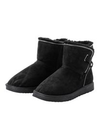 Große Größen Schlupfboots mit seitlichen Riegeln Gr. 43 schwarz von sheego für Damen