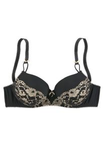 Lascana Große Größen Schalen-BH Gr. 90B schwarz für Damen