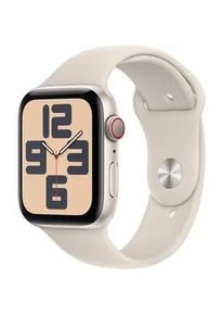 Smartwatch Apple "Watch SE Aluminium" Smartwatches Gr. 44mm, Cellular, M/L, Sport Band, beige (polarstern) Sport Loop