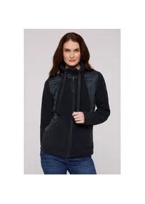 Fleecejacke SOCCX Gr. XXXL, blau Damen Jacken mit Stehkragen