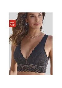 Bralette Vivance Gr. 80, Cup B, schwarz Damen BHs ohne Bügel, rundherum aus floraler Spitze, Dessous