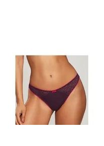 String Nuance Gr. 40/42, lila (aubergine) Damen Unterhosen aus edler, leicht transparenter Spitze