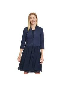 BETTY & CO Bolerojacke BETTY & CO "Betty Co Bolero-Jacke unifarben" Gr. 46, blau (navy blue) Damen Jacken