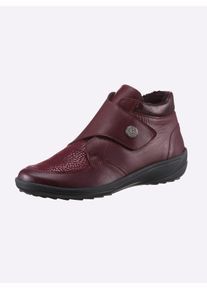 Damen Stiefelette, Gr. 38, rot, Leder, Glattleder, Textil, Schuhe