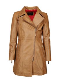 JCC Damen Ledermantel "MPJ-380", braun, Gr. 36, Obermaterial: 100% Lammnappa; Futter: 100% Polyester, Mäntel