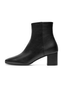Henry Stevens Damen Schlupfboots "Audrey AB50 Businessschuh", Gr. 39, schwarz, Leder, klassisch, Schuhe, Damen Stiefelette mit Absatz handgefertigt,