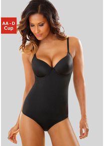Nuance Damen Body, Gr. 70, schwarz, Obermaterial: 82% Polyamid (TACTEL), 18% Elasthan (LYCRA), Basic, Bodies, mit Schale, Basic Dessous