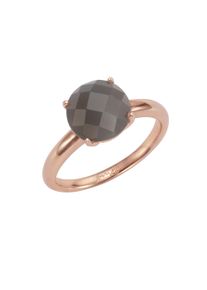 JAMELLI Damen Fingerring "925 Silber rosé vergoldet Mondstein grau", 060 (19,1), Silber 925 (Sterlingsilber), rosa, Silber 925 (Sterlingsilber),