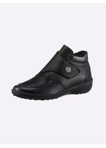 Damen Stiefelette, Gr. 36, schwarz, Leder, Glattleder, Textil, Schuhe